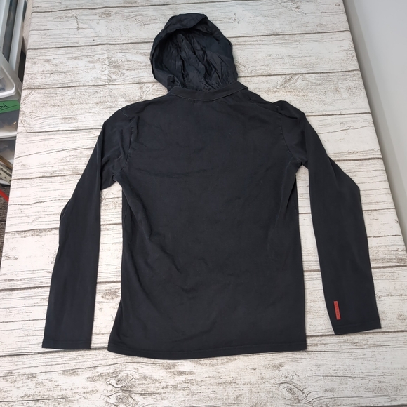 Prada Black Long Sleeve T-shirt With Hood Size XL - Picture 9 of 9